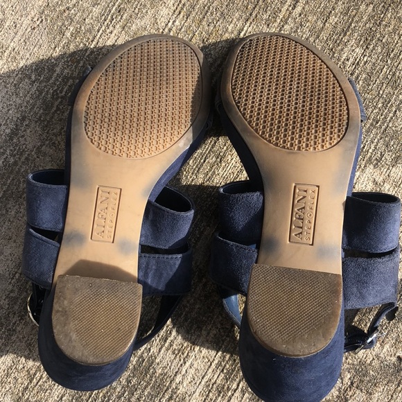 Women’s Sz 7M Alfani Shoes Step N Flex Navy Blue Sandal Regann - Picture 6 of 7